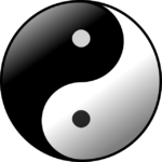 lightness in dark and darkness in light of the yin yang symbol